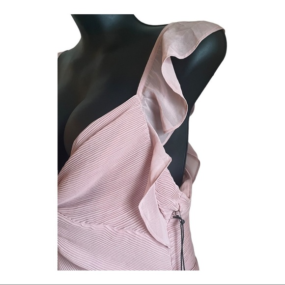 Floret studios womens plisse pleated wide leg jumpsuit medium dusty mauve - Picture 7 of 12